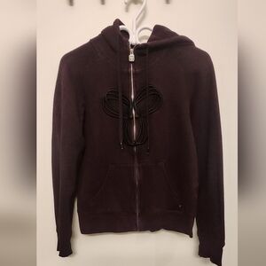 TNA Purple Plum Hoodie with Front Emblem Detail size S
